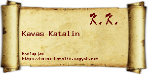 Kavas Katalin névjegykártya