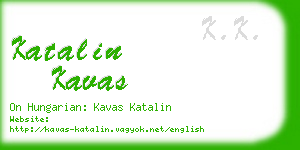 katalin kavas business card